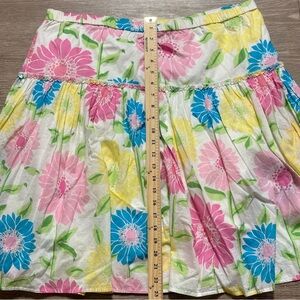Lilly Pulitzer Skirt Vintage Floral A-Line Women XL Comfort Preppy Spring Travel